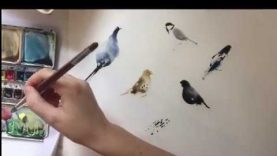 Loose watercolour birds demo by Victoria Ball