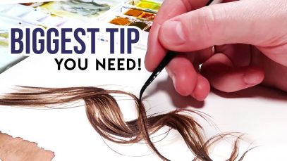 MOST IMPORTANT TIP for Painting HAIR in Watercolor