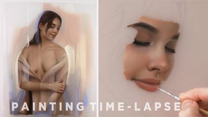 OIL PAINTING TIME LAPSE “Silver lining”