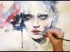 Portrait watercolor Speed painting