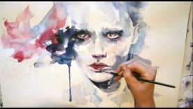 Portrait watercolor Speed painting