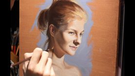 Time lapse Oil Painting Portrait the portrait study