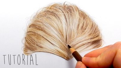 Tutorial How to draw realistic blonde hair with colored