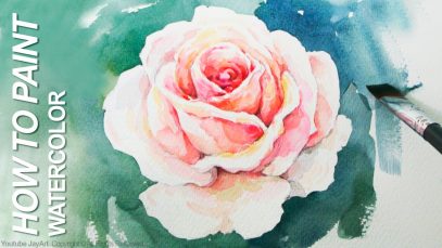 Watercolor step by step How to Paint a Rose