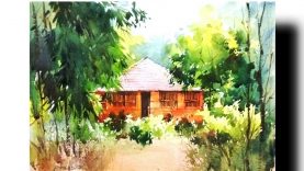 What a beautiful landscape in watercolourby Rahulinspire from my