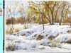 Without Sketch Landscape Watercolor Snow scene color mixing ArchesNAMIL