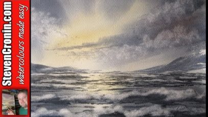 Quick and simple way to paint waves and the sea