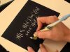 Calligraphy in Action Envelope Addressing Black amp White