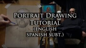Drawing Portrait Tutorial. English subtitles in Spanish. Retrato dibujo natural