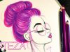 how to draw and color hair in a bun ft arteza color pencils
