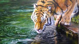 Acrylic Painting Tiger Speed Painting