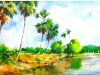 Beautiful Landscape in watercolourby Rahulinspire from my guru Milind mulick