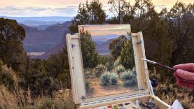 Painting a Desert Landscape En Plein Air Oil Painting
