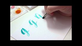 Watercolor Brush Calligraphy Letter G