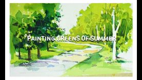how to paint trees with loose watercolor