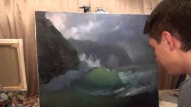 How to draw sea waves. Sea storm. The best lesson