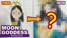 How to draw Moon Goddess Then and now l