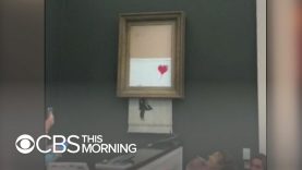 Banksy painting self destructs after selling for over 1 million