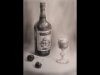 Draw The Realistic still life with Pencil B Wine Bottle