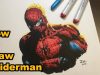 How to Draw Spiderman Drawing Tutorial Copic Markers and