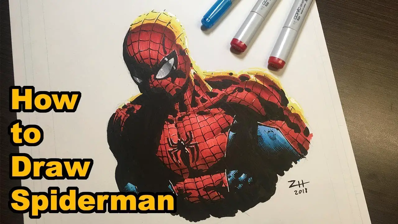 Speed Drawing of The Amazing Spider-Man How to Draw Time Lapse Art