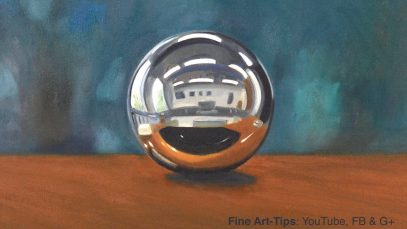 How to Paint a Chrome Sphere With Oil Paints