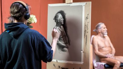 Learn Figure Drawing Painting from live model Lerne