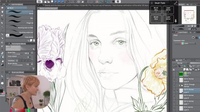 Mix media layered into digital artwork with Clip Studio Paint