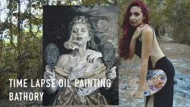 Oil Painting Time Lapse Surreal Dark Art Vampire Portrait