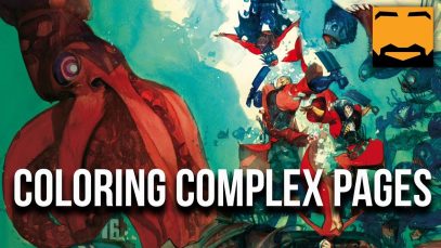 How to Color COMPLEX Pages and Panels a comic book