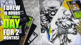 FLIPPING THROUGH MY SKETCHBOOKS tour I drew 10 hours every
