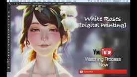 White Roses Digital Painting