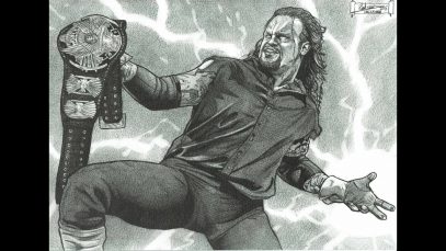 The Undertaker WWE A Dredfunn Mechanical Pencil Portrait