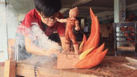 How to Carve Majin Vegeta from Special Wood sculpture