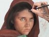 Sharbat Gula..Afghanistan girl.. speed oil portrait painting