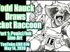 Drawing Rocket Raccoon pencilink line art Todd Nauck Art Livestream