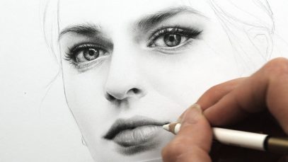 Drawing and Shading a Female Face with Pencils quotIn