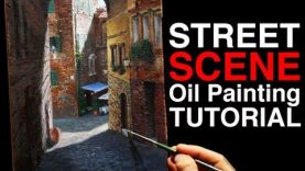 How to paint with PERSPECTIVE Siena Street Scene