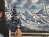 Paint with Kevin Hill Large Snowy Mountains wet on