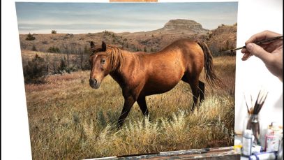 Realistic Horse Painting Time Lapse Oil on Canvas