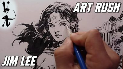ArtRush Jim Lee drawing Wonder Woman