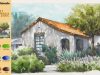 Basic Landscape Watercolor a Sunny House wet in wet Arches rough NAMIL