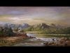 Oil Painting Landscape With Mountains Lake By Yasser Fayad
