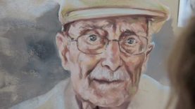 Pastel Portrait of an old man by Graciela Bombalova BOGRA