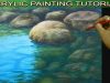 Acrylic Painting Tutorial on how to Paint Shallow River with