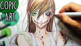 Clockwork quotYour Time Is Upquot Anime Girl DRAWING Copic Illustration