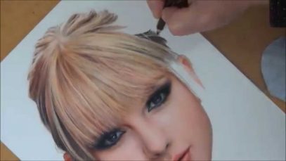 Colored Pencil Drawing Taylor Swift 色鉛筆画 テイラースウィフト 完成までの一部始終 動画