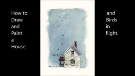 Paint a House and Birds in Flight LIne and Wash