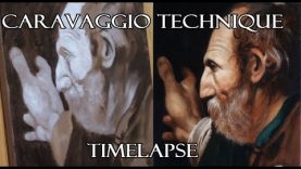 Oilpainting Caravaggio Technique Timelapse Old Man