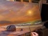Oil painting demo Evening by the sea Вечер у моря